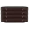 Raised Bed Brown 160 x 80 x 81 cm Steel