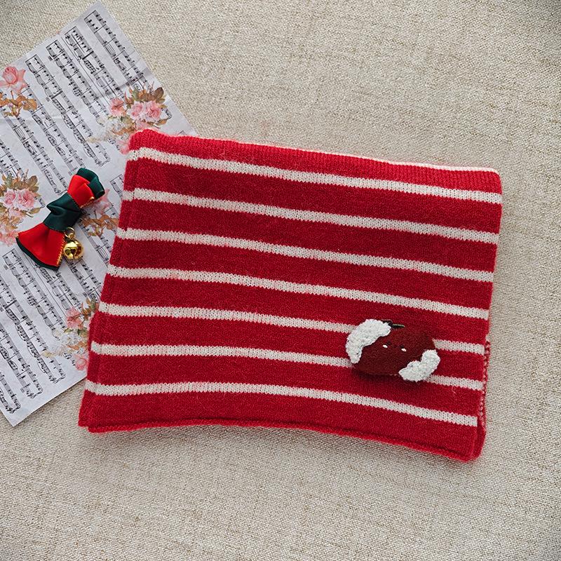 Children's 2025 Winter Red Scarf: Warm, Windproof Neck Gaiter for Girls - Cute and Protective