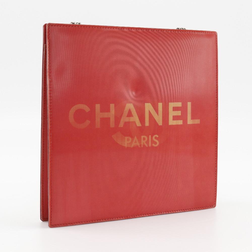CHANEL Hologram Chain Shoulder Shoulder Bag COCO Mark Red Plastics Women Used