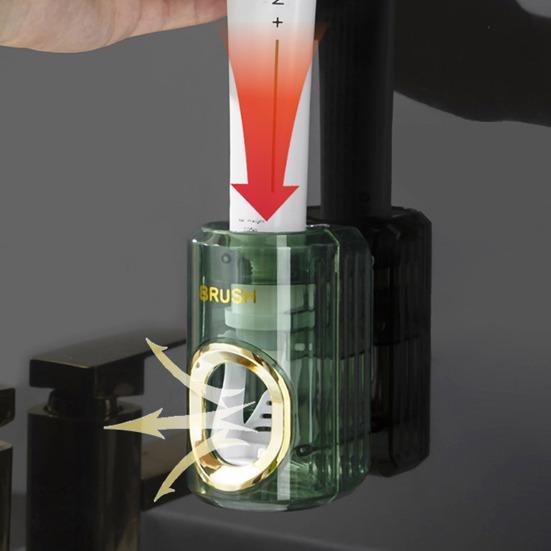 Spacesaving Handsfree Squeezer Wall Suction Mounted Automatic Toothpaste Detachable Easy To Clean Dustproof Toothpaste