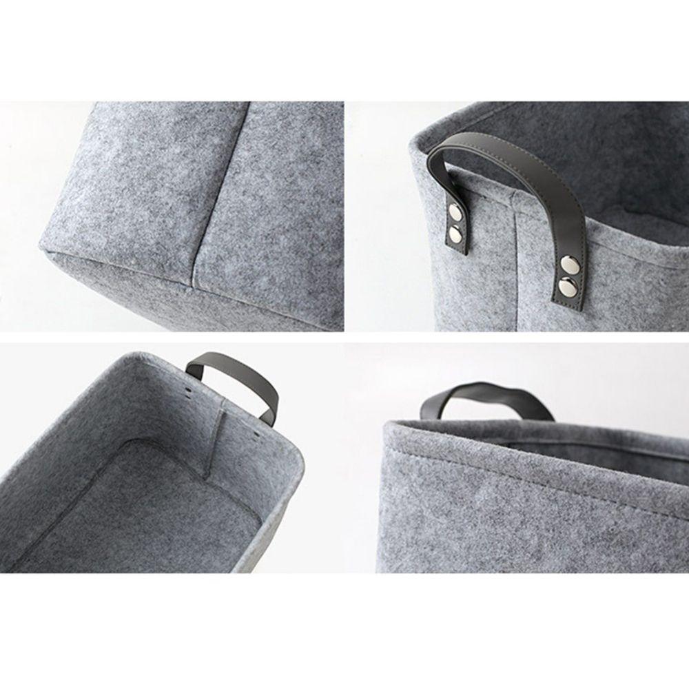 & Living Remote Control Holder Foldable Box Felt Storage Basket Clothes Organizer Sundries Pouch