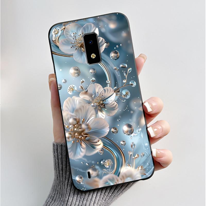 For BLU View 4 View 3 View 2 Case Fashion Butterfly Flowers Black Soft TPU Silicone Phone Cover for BLU View2 View3 View4 Casing