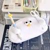 Ins Adorkable White Seagull Plush Pencil Case Cute Large Capacity Student Pen Bag Stationery Organizer Kawaii School Supplies