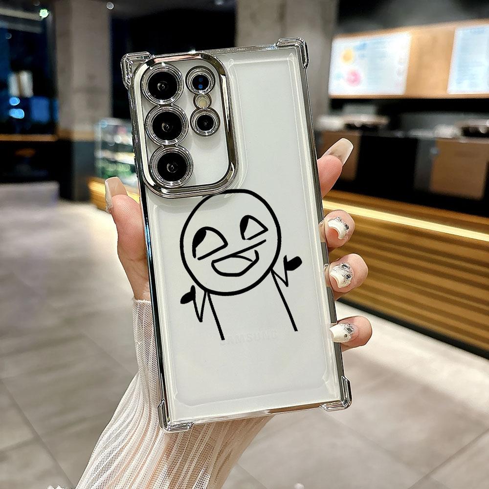 Stickman Middle Finger Cute Man Funda For Samsung S26Ultra Phone Case For Galaxy S25 FE S26 S24 S23 S22 S21 Ultra S20 Plus Cover