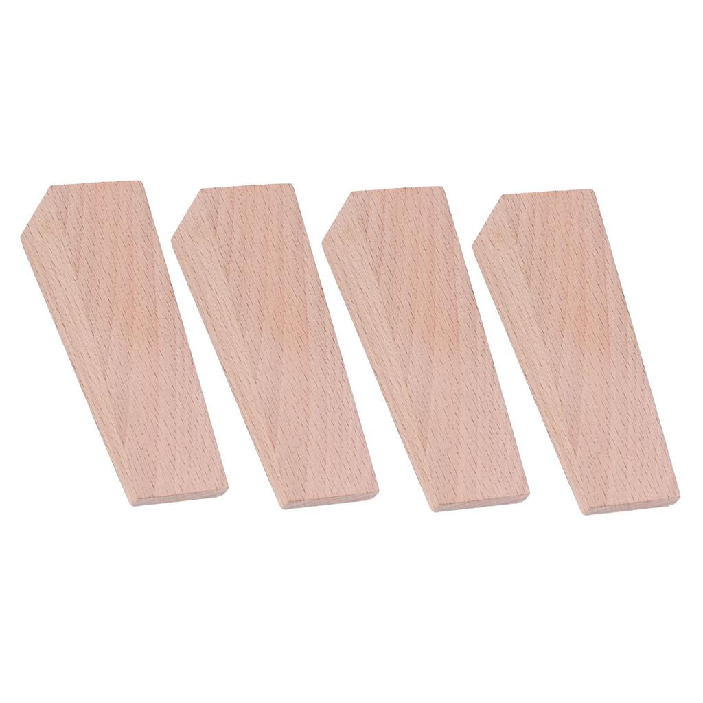 4 шт. деревянный дверной стопор треугольный противоскользящий подвижный дверной стопор установка без гвоздей цвет дерева