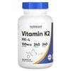 Vitamin K2, 100Mcg, 240 Capsules