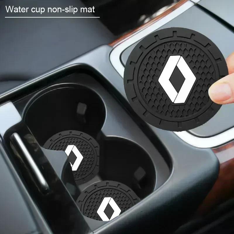 1/2pc Auto Cup Holder Non-slip Mat Interior Car Decoration for Renault Megane 2 Duster Logan Captur Clio Laguna 4 Fluence Kadjar S555