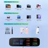 Portable Smart 8 Ports Usb Car  Charger Qc3.0 Pd Fast Charging Mobile Phone Charger 40w 8a Multi Usb