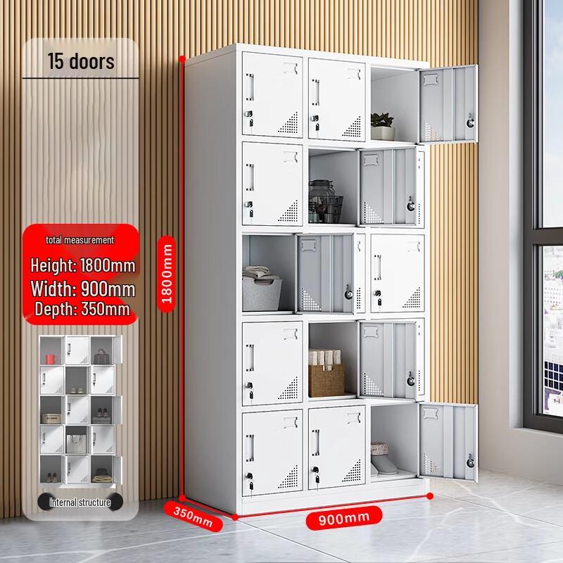 15-Door Metal Storage Locker for Staff Dormitory and Gym
