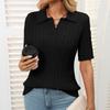 Shirts For Women Tees Blouses Short Sleeve Casual Basic Button Tops Pullover Spring