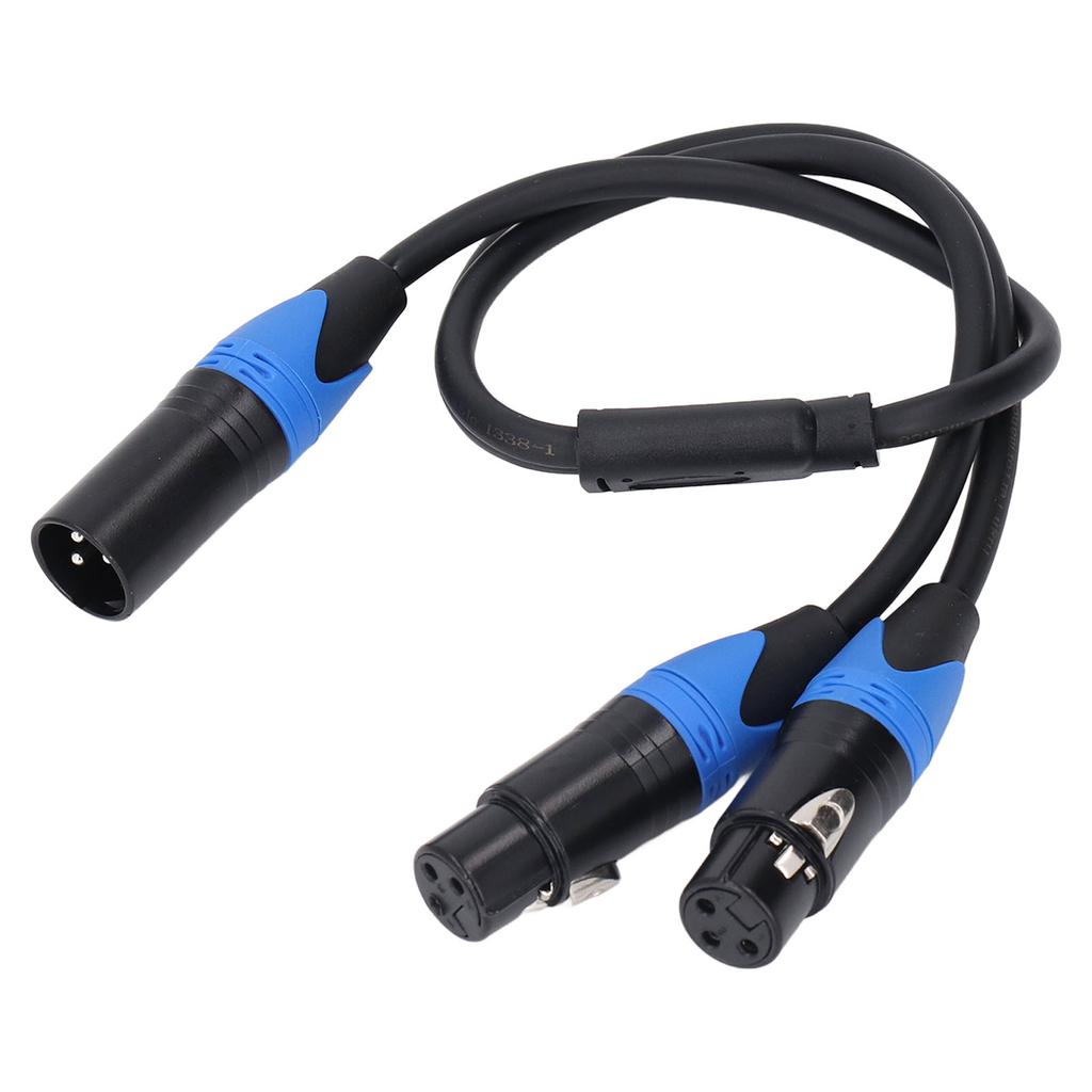 Микрофонный Y-образный разветвительный кабель 3-контактный двойной XLR-гнездо на 3-контактный XLR-штекерный кабель Hi-Fi с защитой от помех