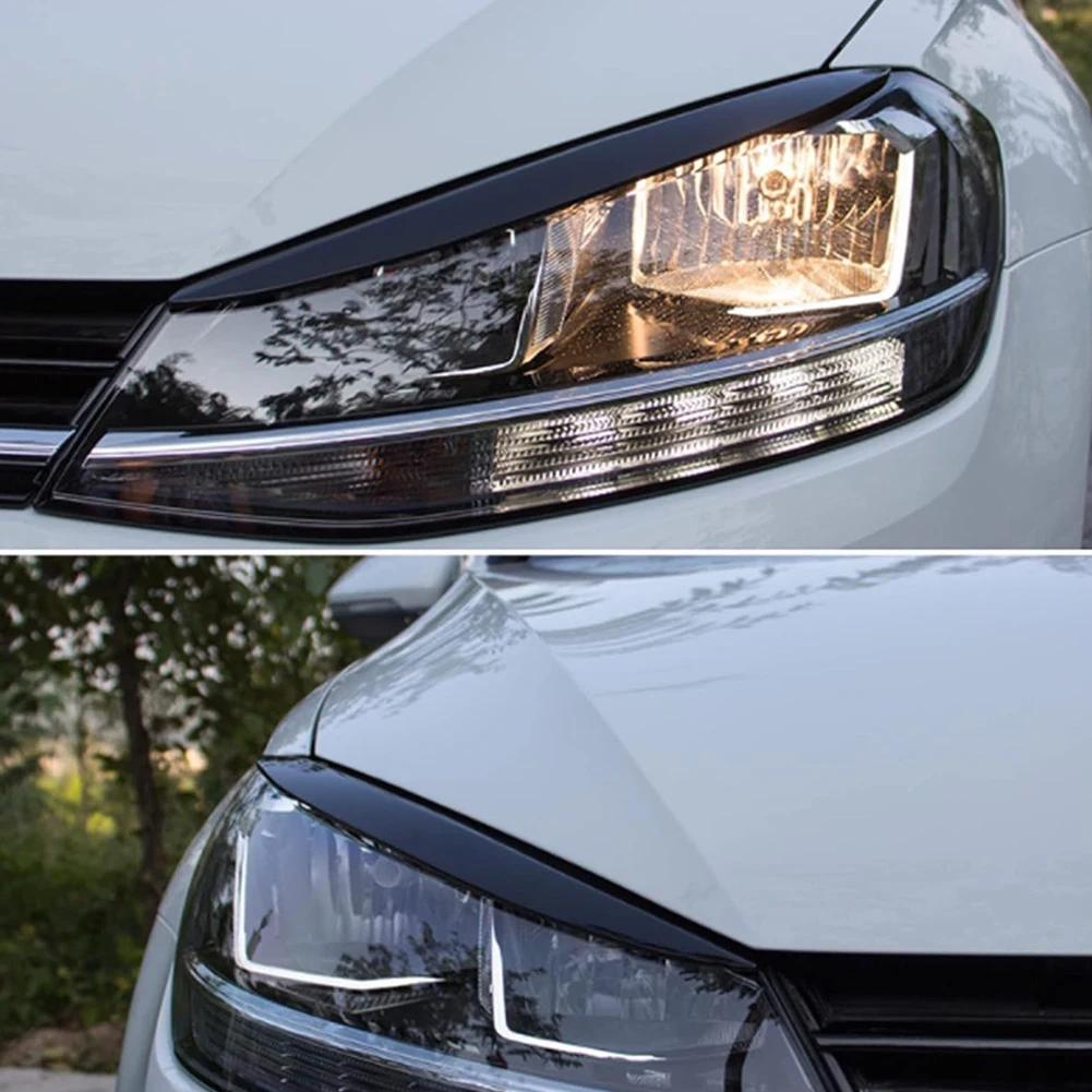 2 шт. автомобильная фара бровь век крышка отделка ABS углеродное волокно привлекательный для VW Golf 7 VII GTI GTD R MK7 2013-2017