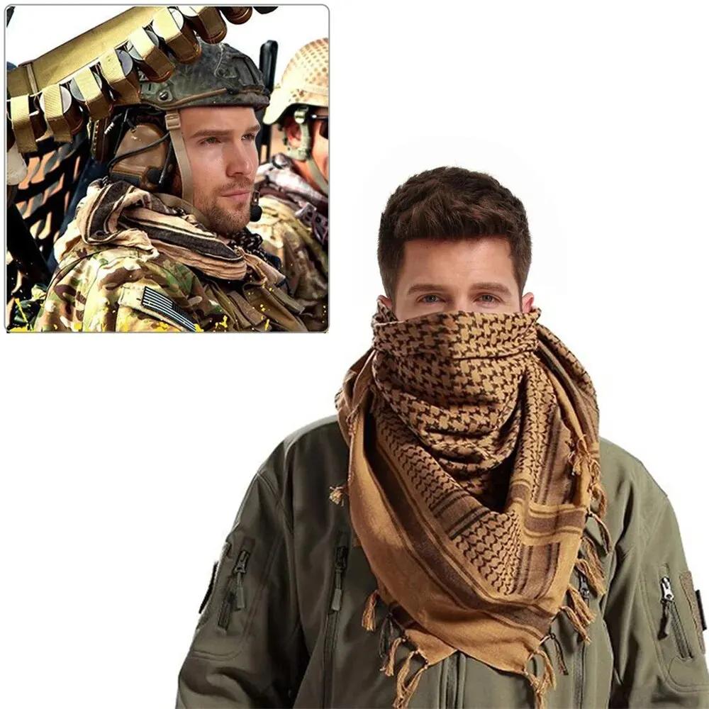 Тактический шарф-обертка для пустыни Keffiyeh Shemagh, арабский шарф-обертка для шеи Keffiyeh для мужчин и женщин