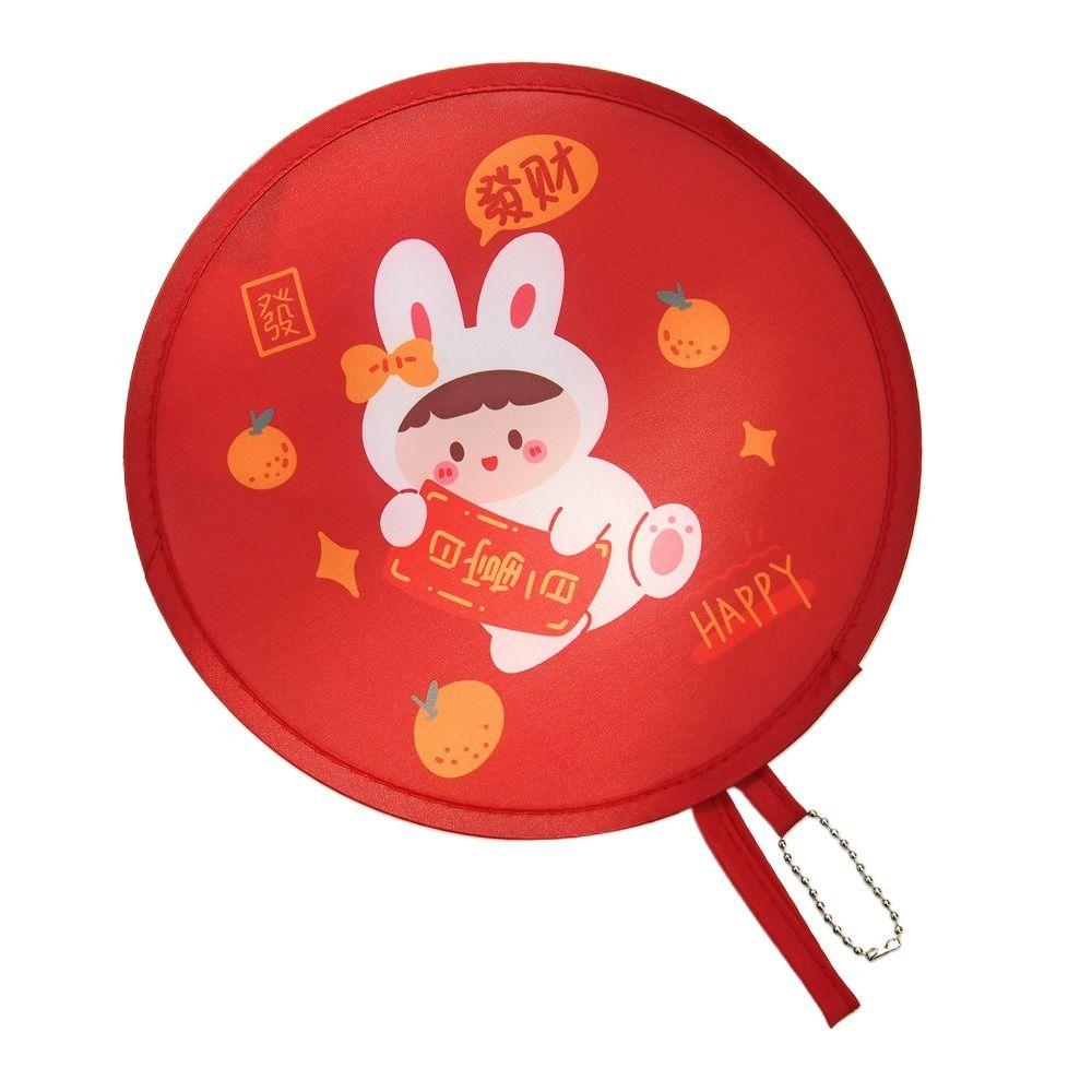 Портативный мультяшный складной веер прочный мини карманный вентилятор креативный ручной круглый веер для мужчин