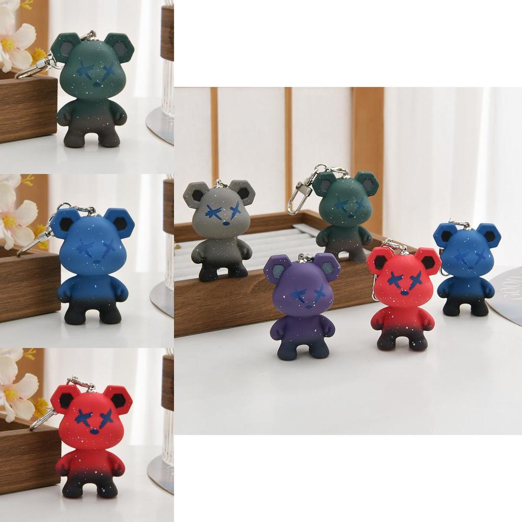 Acrylic Starry Bear Chameleon Keychain With Color Change Effect For Gifts And Travel