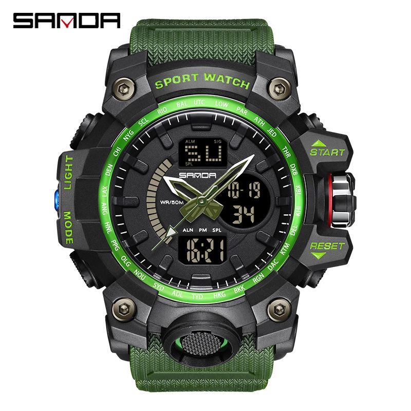 Sanda Korean Trend Multifunctional Luminous Waterproof Watch for Teens & Adults
