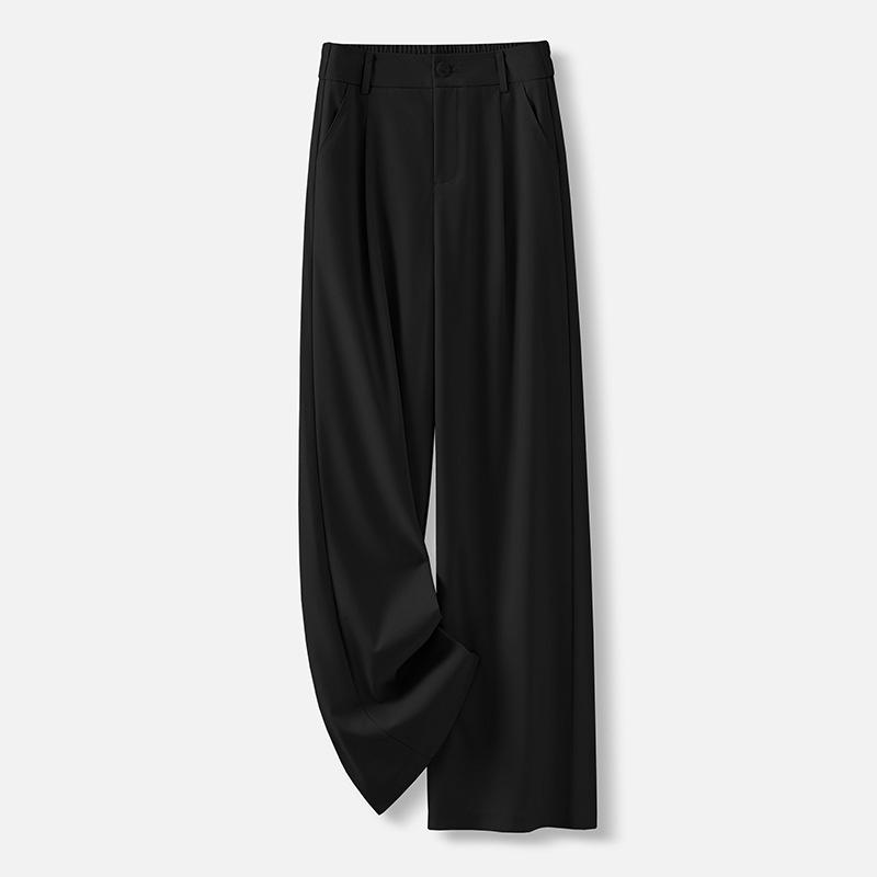Women's Matte Acetate Wide-Leg and Narrow-Leg Slimming Casual Pants - Summer 2025 Collection