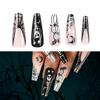 24 шт. накладные ногти Хэллоуин череп тыквы полное покрытие накладные ногти DIY накладные ногти принадлежности для ногтей для профессионалов