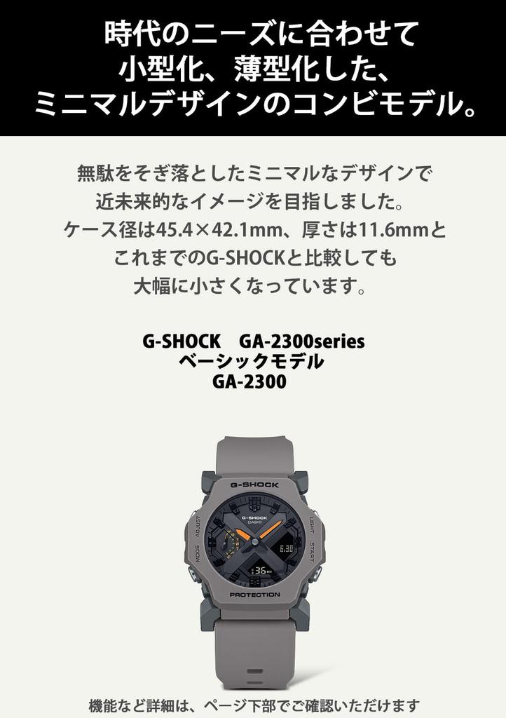 Мужские часы Casio G-Shock GA-2300-8AJF, Серые, Оригинальный японский продукт