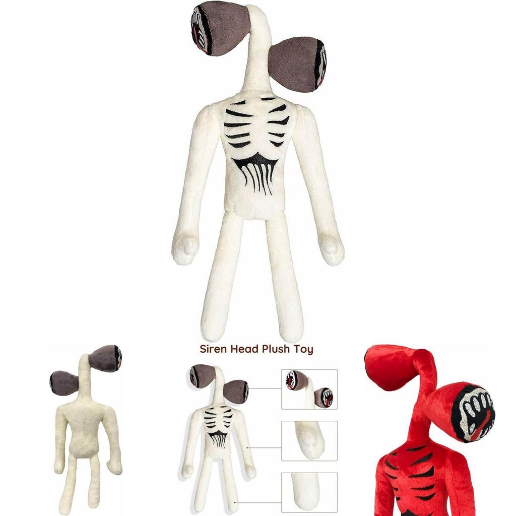 Мягкая плюшевая игрушка Сиреноголовый 15,7 дюйма, черно-белая, хоррор, набивная кукла для детей