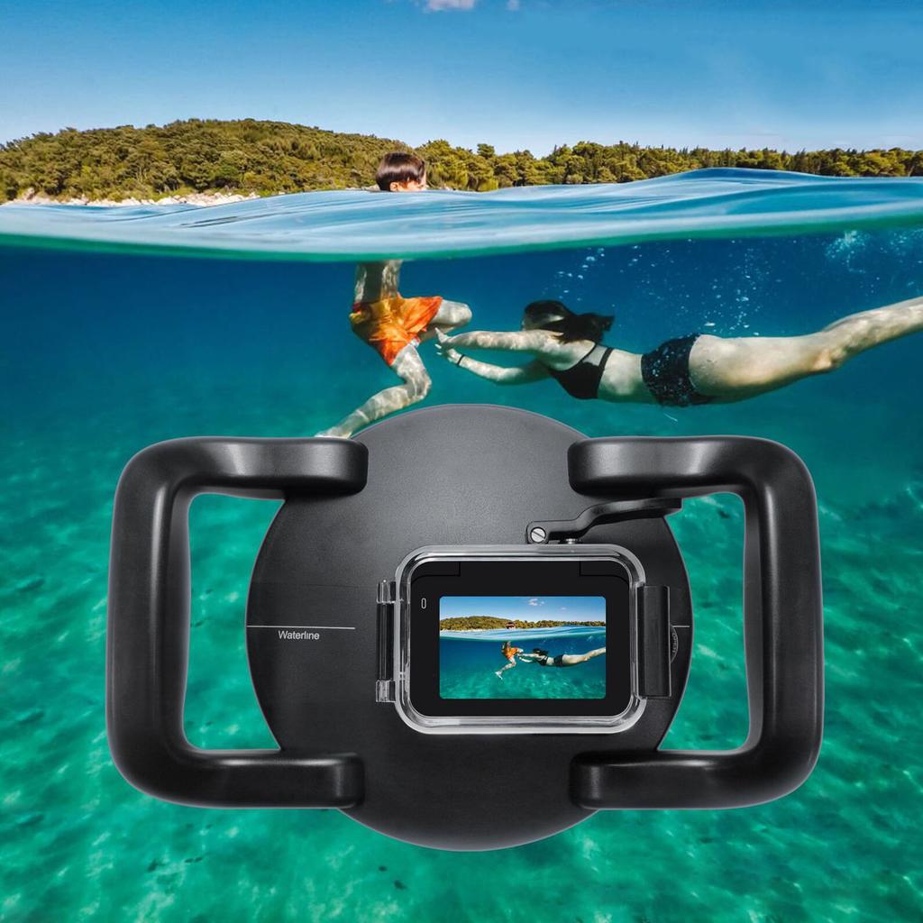 Underwater Dome Port for Ace Pro Ace Action Camera Waterproof Housing Case with Dual Handle for 30M