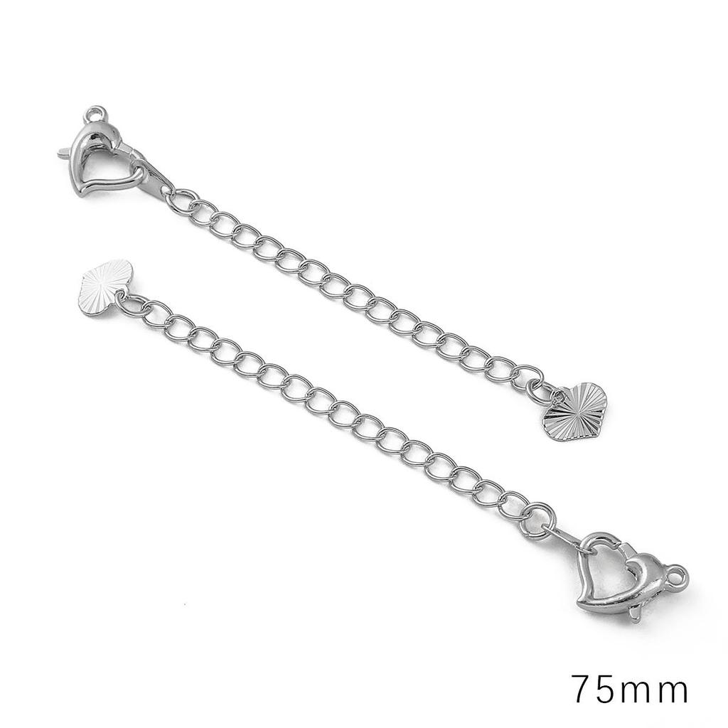 Copper Clad Iron Peach Heart Buckle Tail Chain For DIY Jewelry Making Craft Accessories