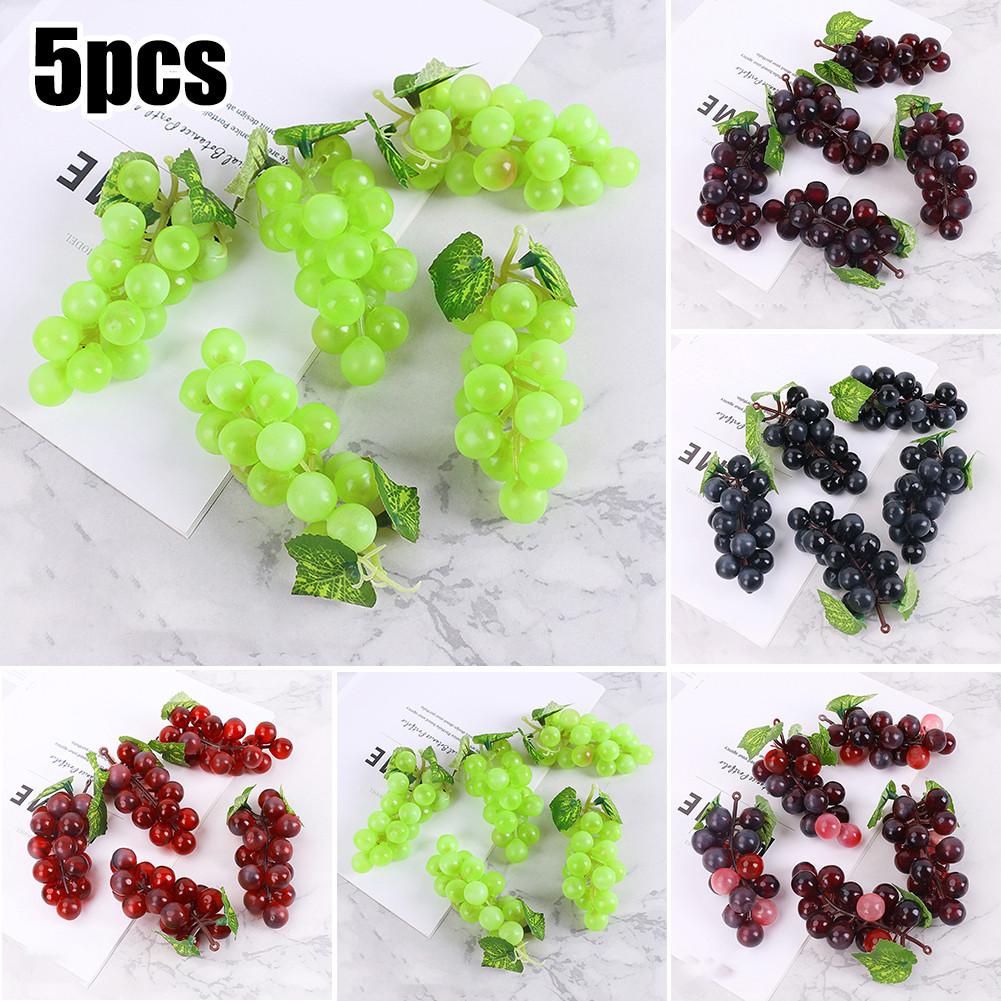 Lifelike Artificial Grape Fruit Leaves Plant for Home Showcase Display
