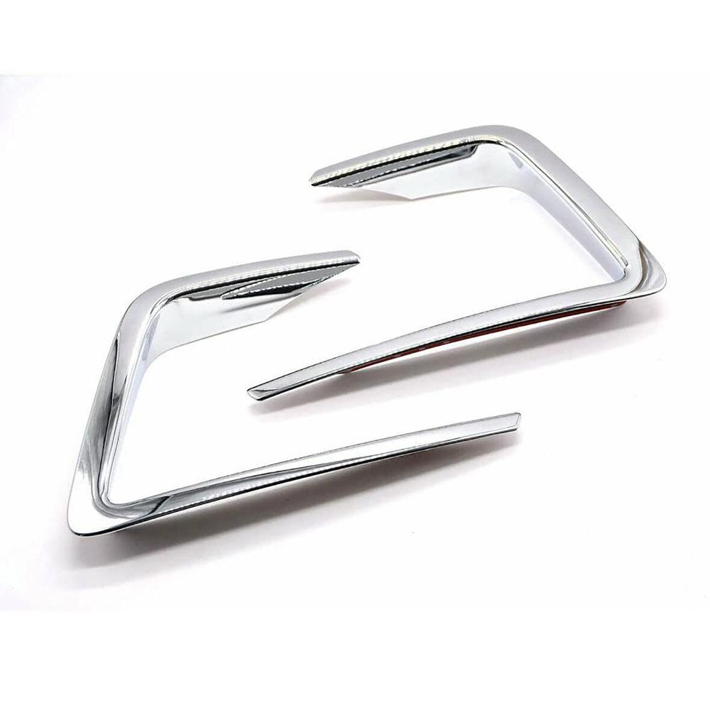 2x Chrome Front Fog Light Lamp Cover Trim For Ford Expedition 2018-2021 XLT MAX