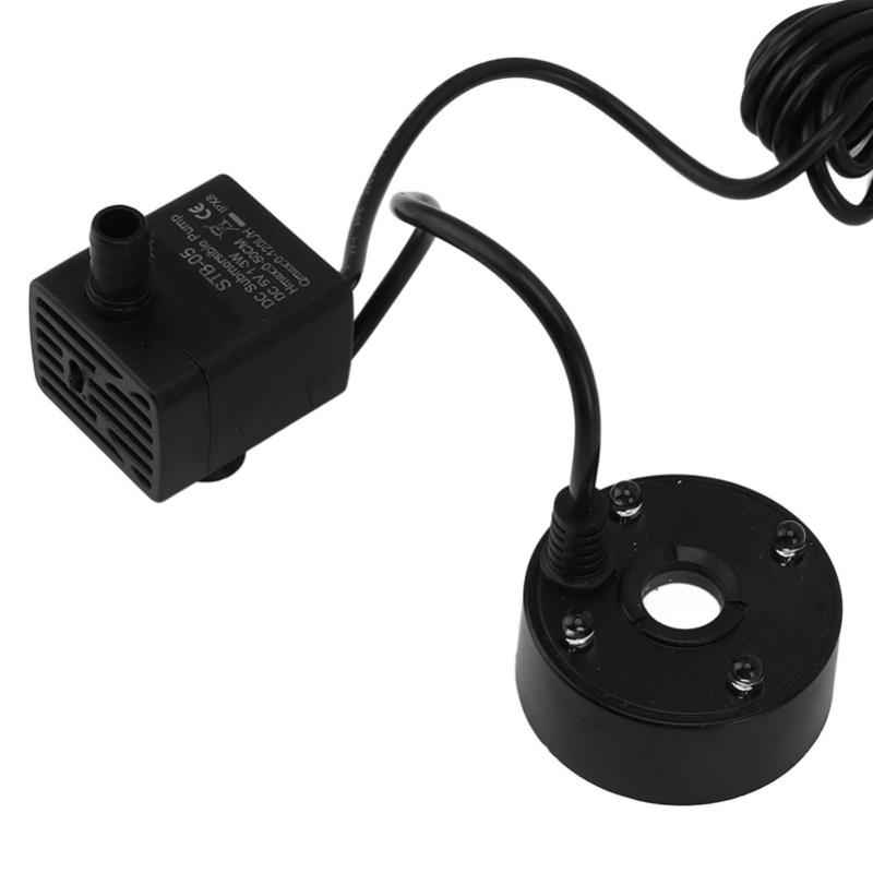 Генератор тумана USB с помпой, светодиодная разноцветная подсветка, фонтан, распылитель, увлажнитель, 5 В, машина для тумана для пруда, сада, офиса