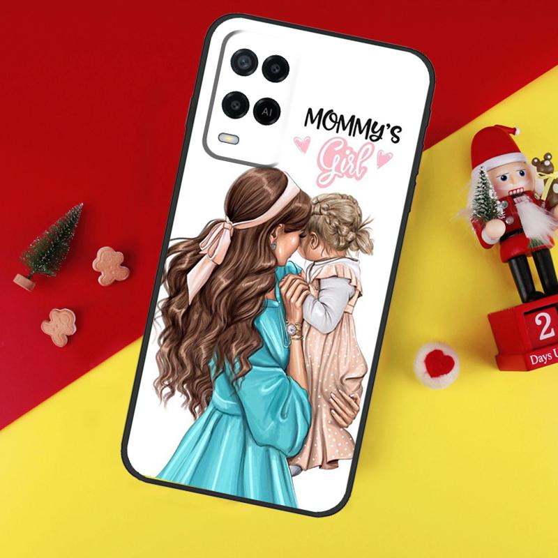Beautiful Mother Daughter Son Case For Oppo A80 A60 A40 A15 A16 A17 A57 A94 A74 A54 A76 A96 A18 A38 A58 A78 A98 A6 A5 Pro