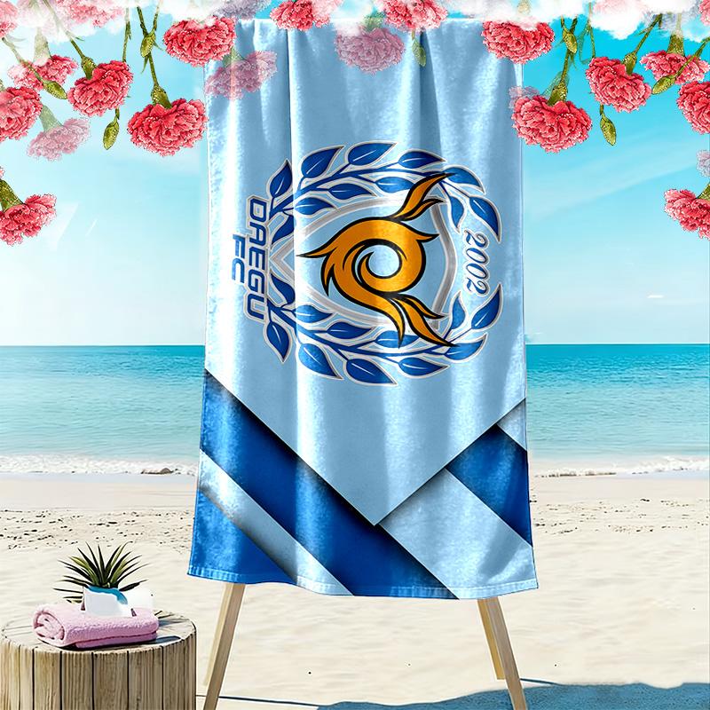 Daegu FC Print Beach Towel, Large Soft Quick Dry Towel for Beach Camping Swimming