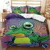 Постельное белье с изображением лягушки, тропическая природа, комплект постельного белья, 3D-пододеяльник с изображением животных для детей и мальчиков, мягкое полиэстеровое одеяло, размер Queen