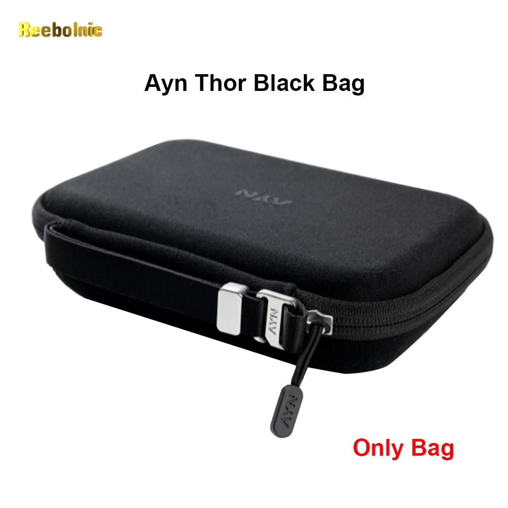 Reebolnic Ayn Thor TPU Shell and Black Bag for Dual Screen Flip Game Console AYN THOR Official Accessories Storage Bag Portable