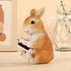 Статуэтка Зайца, Читающего Книгу, Фигурка, Оригинальный Подарок, Спальня, Пасхальное Украшение, Скульптура Животного для