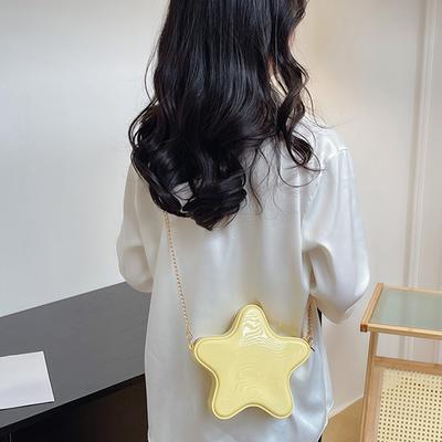 Мультяшный сладкий Звездный кошелек Kawaii мода японская цепь повседневные сумки через плечо простые Y2k эстетика сплошные женские сумки через плечо