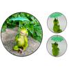 Frog Garden Statue Resin Frog Figurine with Umbrella Yard Ornament Outdoor Frog Sculpture Decor for Garden Patio