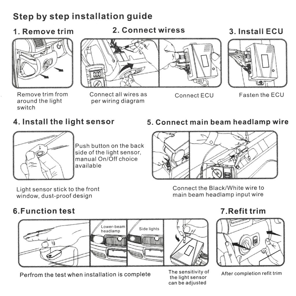 Автомобильная система датчиков освещенности автоматически управляет включением и выключением света с помощью датчика освещенности для автомобиля 12 В
