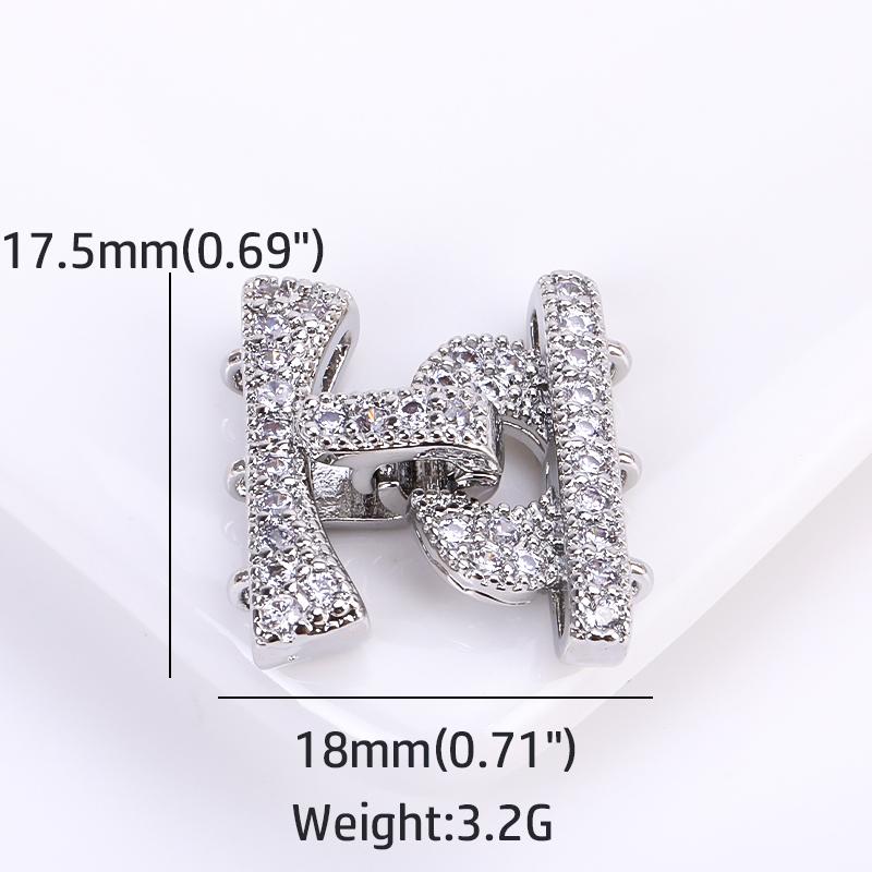 17.5X18MM Позолоченное 18K Золотом Соединитель-Застежка на 3 Нити, Застежка-Крепление с Инкрустацией Цирконами для Изготовления Жемчужных Ожерелий Вручную