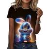 Funny Women's T Shirt Top Y2k Summer Loose Short Sleeve Casual Cute Rabbit Pattern 3D Print Trendy Street T Shirts for Girls