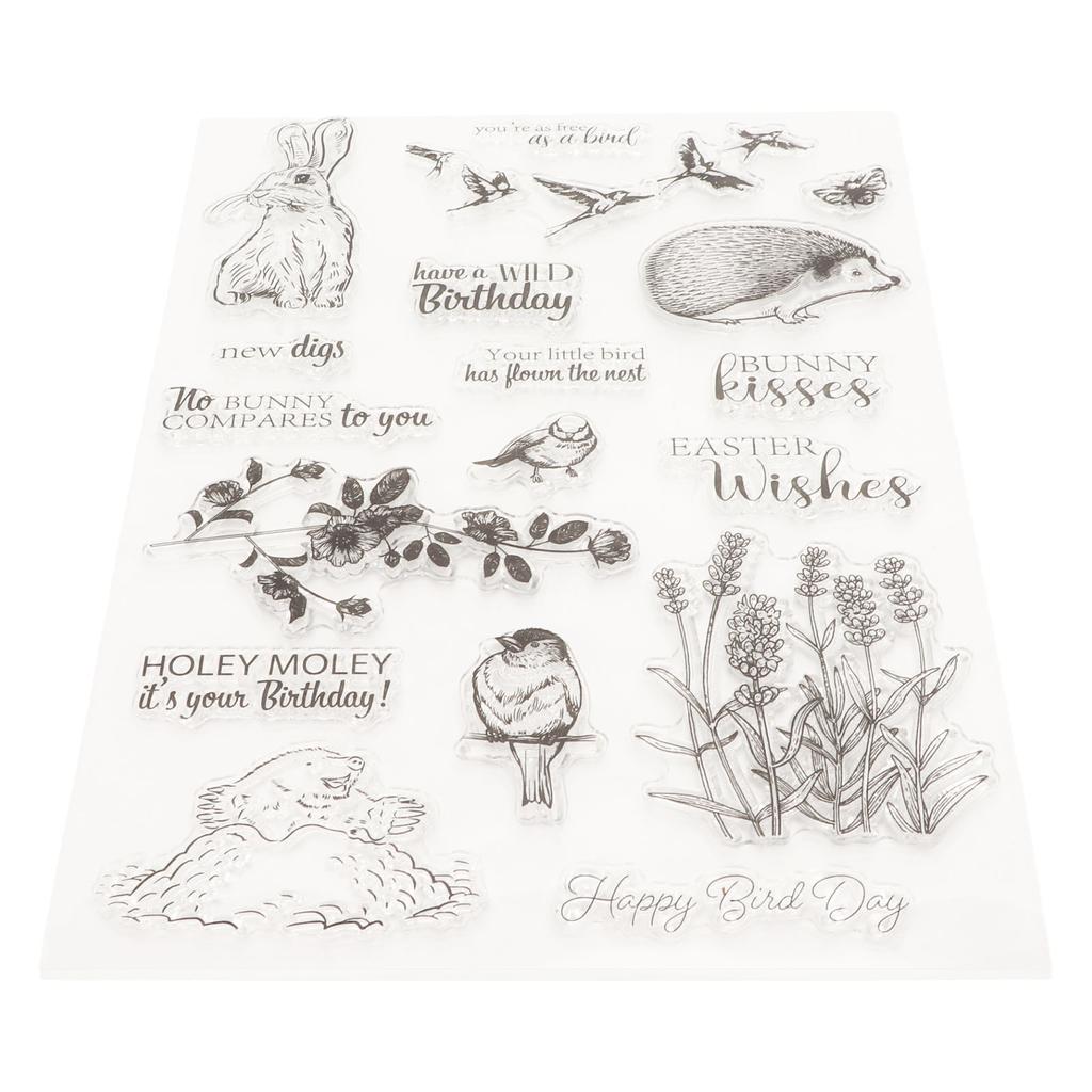 4pcs Clear Stamps Interesting Reusable Material Transparent Appearance Embossing Scrapbookin