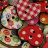 Crafts Arts Scrapbooking Decoration Apparel Sewing Wood Button Sewing Buttons Heart Shape Button