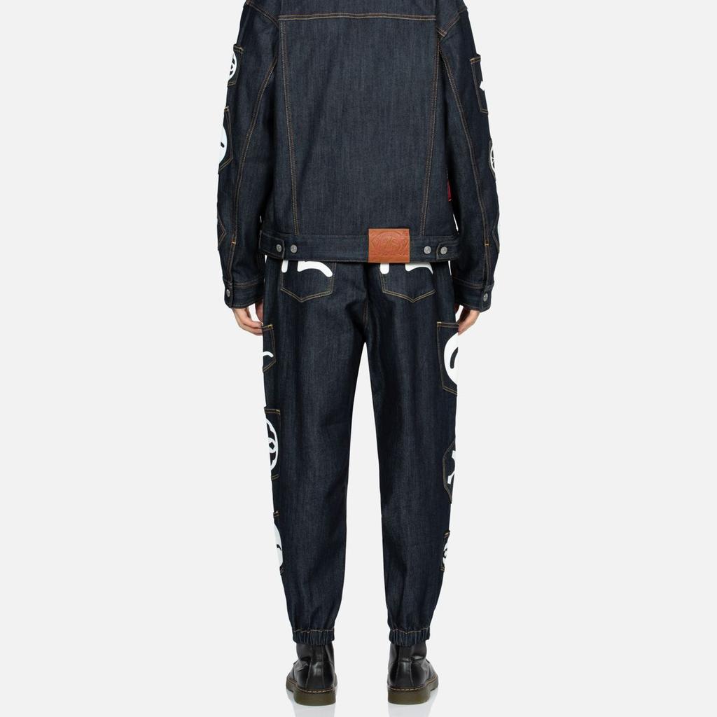 EVISU Jeans Men's Denim Blue Moderate Cuffed Pants 2EAHTM3JO7056LFCX