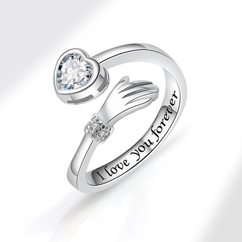 Женское персонализированное кольцо на палец с цирконием, кольца для женщин, обручальное кольцо из медного сплава золотого цвета, модные украшения на удачу, подарок, регулируемые женские кольца