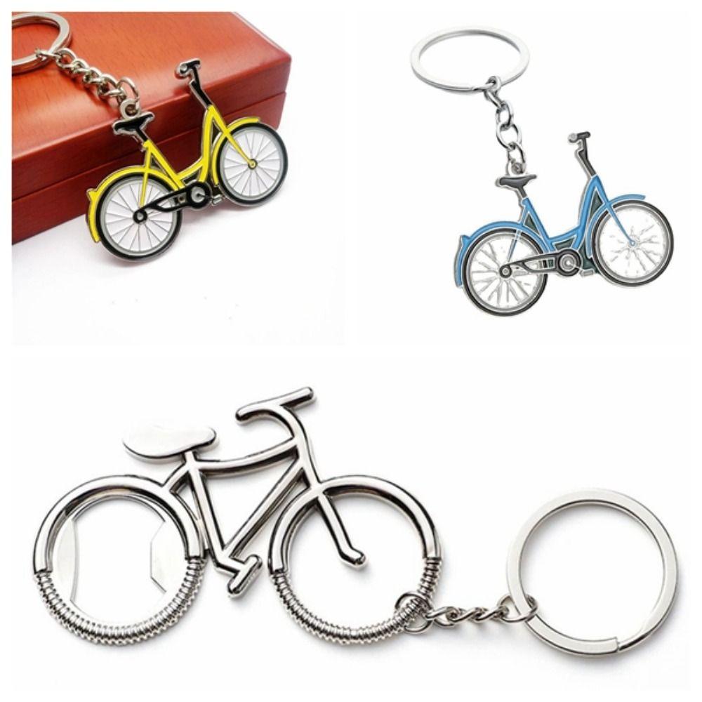 Metal Bicycle Keychain Bike Shaped Bike Key Rings Men Gifts Bottle Opener Keyring Backpack Pendant