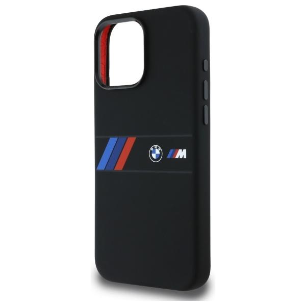 BMW Bmhmp16X23Saxk Iphone 16 Pro Max     6.9 Czarny/Black Hardcase Silicone Middle Stripe Magsafe
