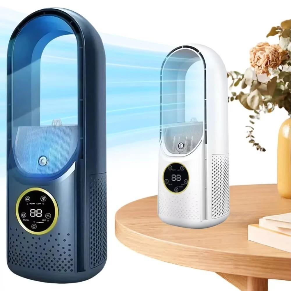 Timer Function Electric Fan 6 Speed Control Leafless Desk Fan New Cooling Humidifier Fan