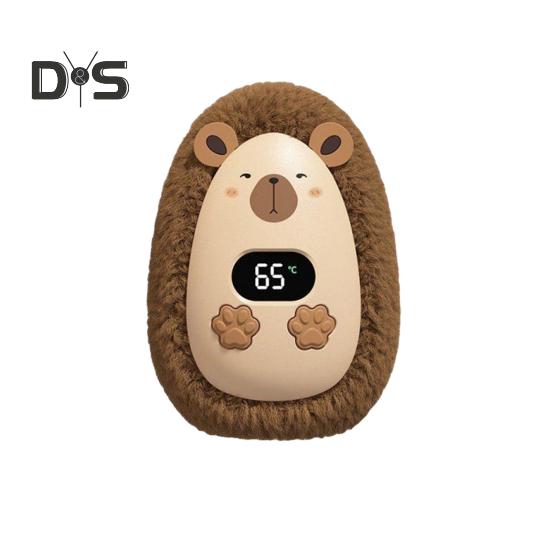 Мультяшный электрический обогреватель с цифровым дисплеем, интеллектуальным контролем температуры, быстрым нагревом, компактным дизайном, переносным зимним ручным обогревателем