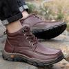 Мужская обувь из натуральной кожи, кроссовки, водонепроницаемые уличные мужские ботинки, зимние мужские походные ботинки