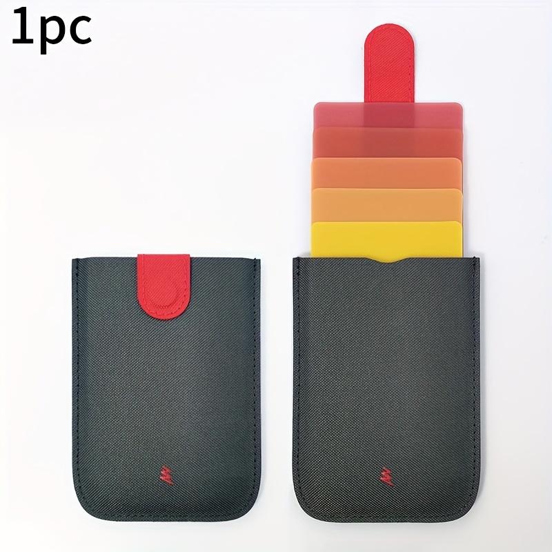 1 шт. сумка для карточек с градиентным переходом цвета, ламинированная сумка для карточек, ультратонкая, практичная, маленькая, простая для хранения, с отделением для защиты от размагничивания