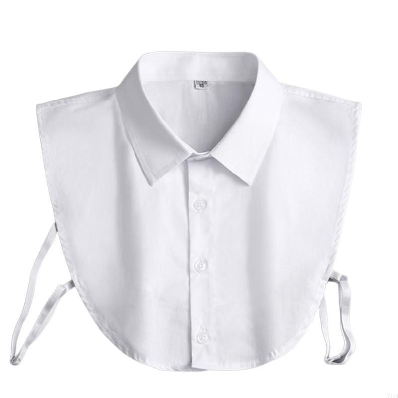 Button Closure Detachable Collar Half Shirt Collar for Girls Sewing Supplies